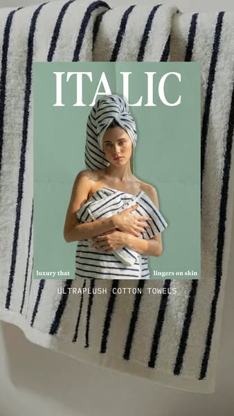 The stripe as a staple. We’ve combined a heritage resort look with the density of a modern spa towel. Effortless luxury for the everyday.