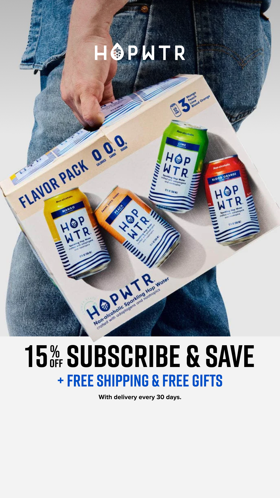There’s a better way to relax. HOPWTR blends refreshing hops with adaptogens and nootropics for a crisp, non-alcoholic sip anytime, anywhere.