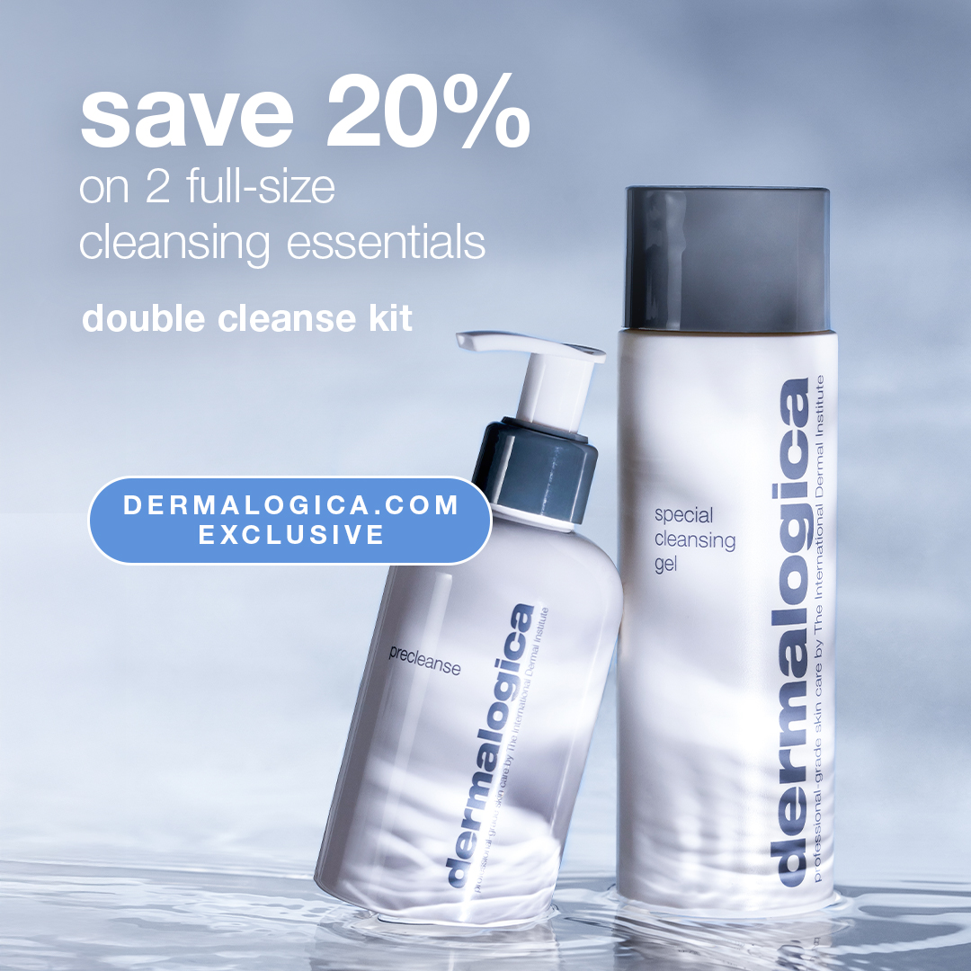 Step 1: gently remove SPF + make-up. Step 2: purify + soothe skin. Save 20% on our most-loved cleansing essentials with the Double Cleanse Kit. ​