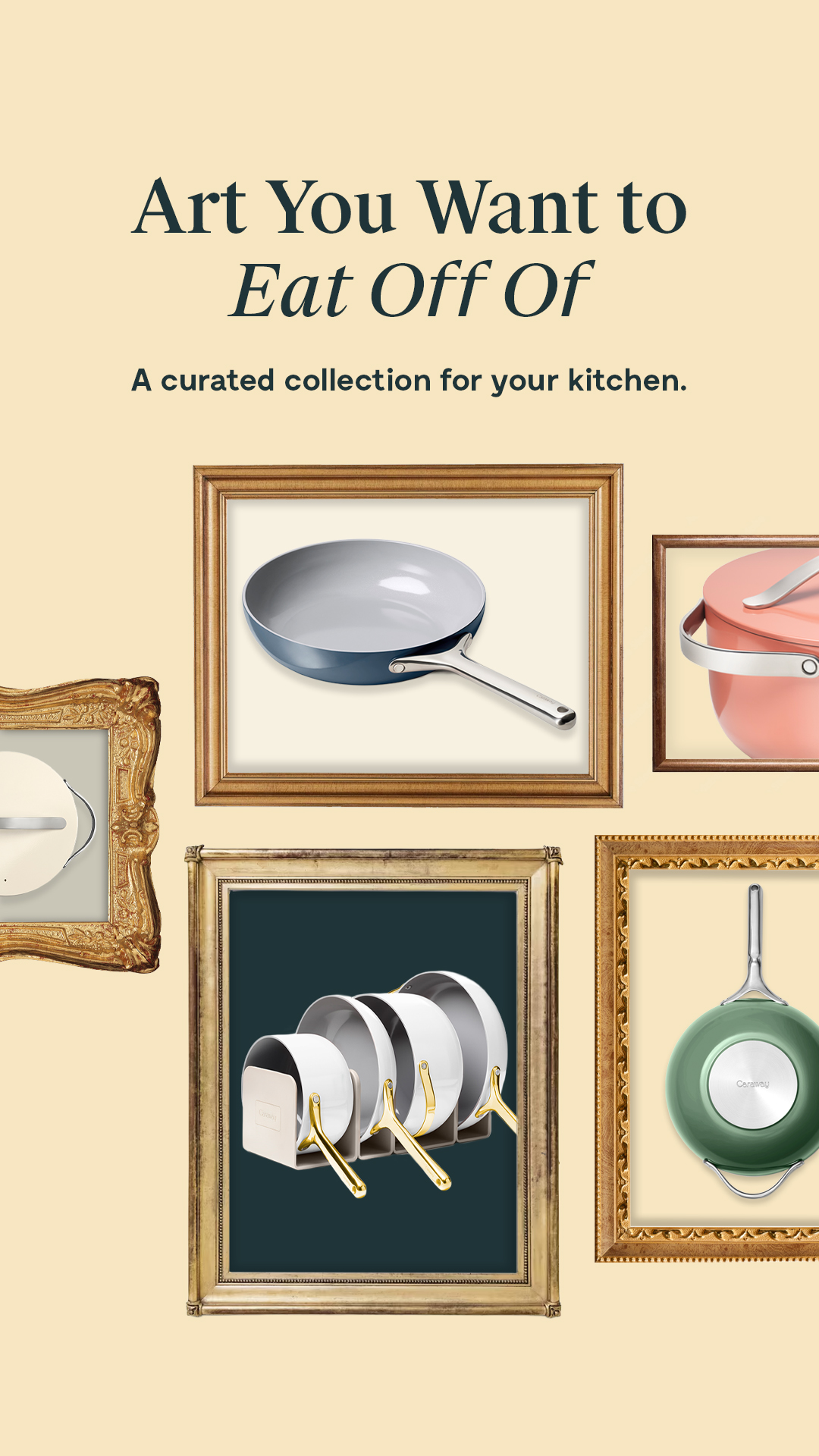 Eight kitchen-worthy colors. Smooth ceramic coating. Heavy-duty handles. Plus, free storage solutions with cookware sets.