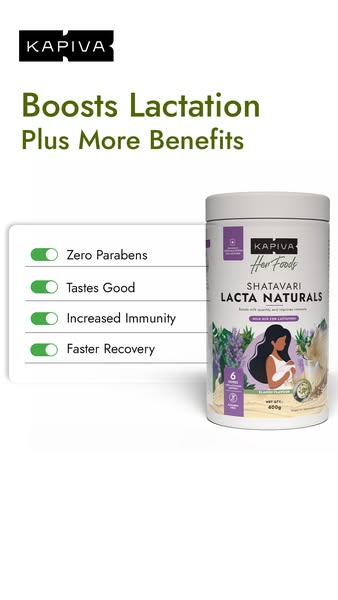 🍼Kapiva Lacta Naturals is the only Shatavari-based lactation drink for feeding moms without any parabens! 🤱🏻💚

 ✅Boosts lactation naturally 🌿📈
🤱🏻✅Also helps with postpartum recovery
💚👶🏻✅Helps reduce stress, improve immun