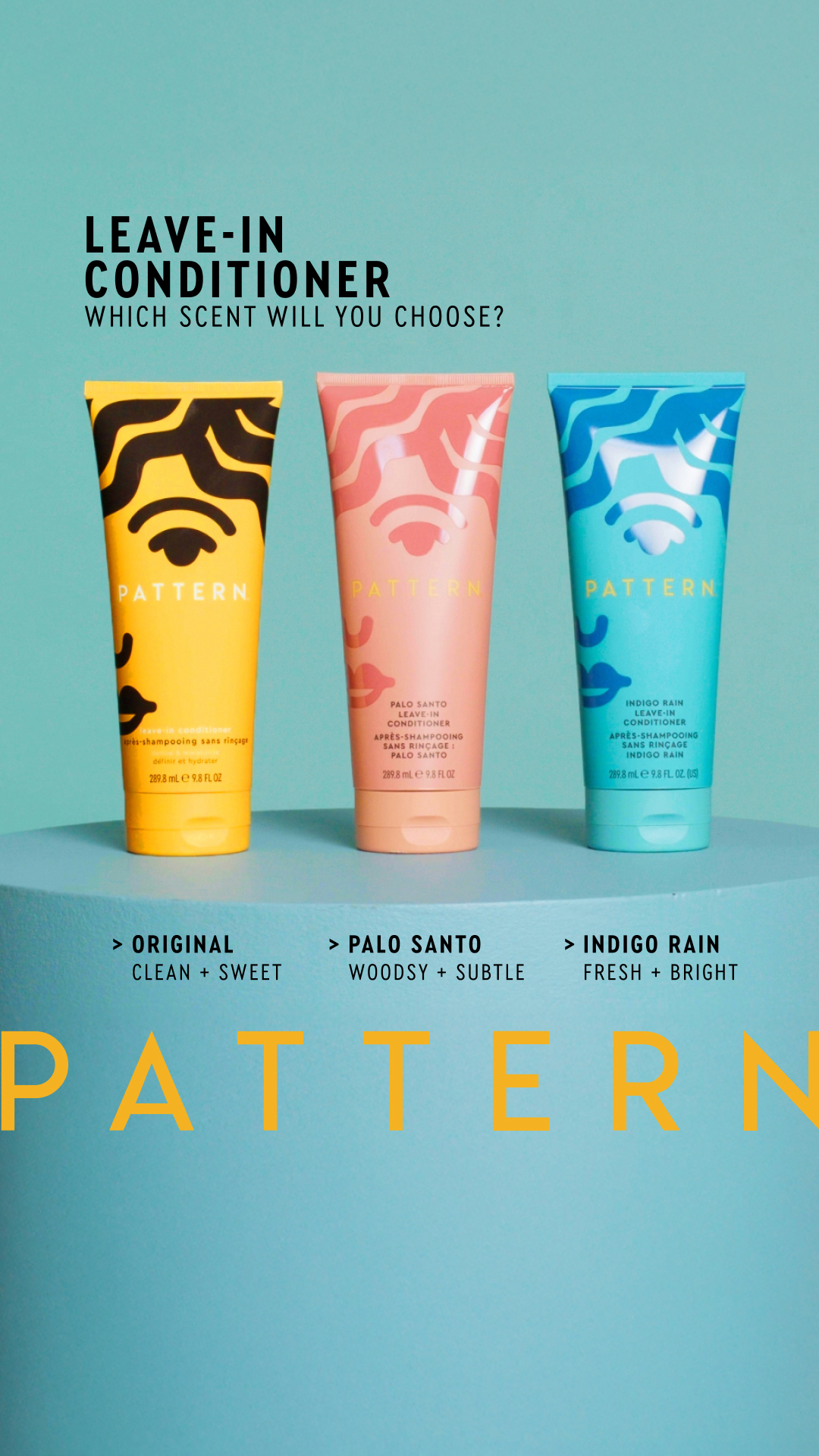 7X More Moisture 💦 PATTERN Beauty's NEW Indigo Rain Leave-In Conditioner delivers moisture + definition with our new fresh + bright scent of cool Blue Chamomile + earthy Patchouli, wrapped in dewy notes inspired by rainf