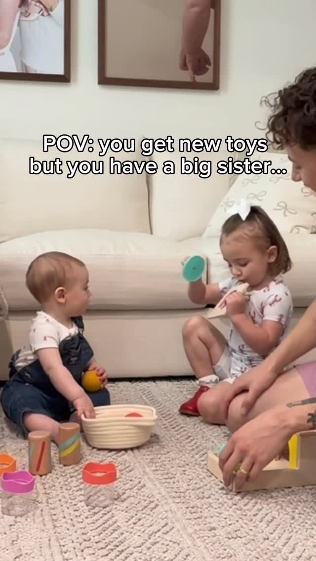 I think we need our own toys…😅 #family #dad #lovevery
