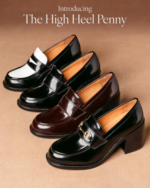Introducing the High Heel Penny Loafer! 🖤
☑️ The highest-quality leather footwear sold directly to you at the lowest DTC prices.