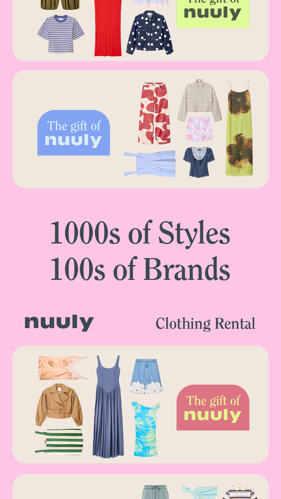 Give the gift that’s *too big* to wrap + send a Nuuly gift card. Choose from $25-$1500 + let them enjoy monthly newness