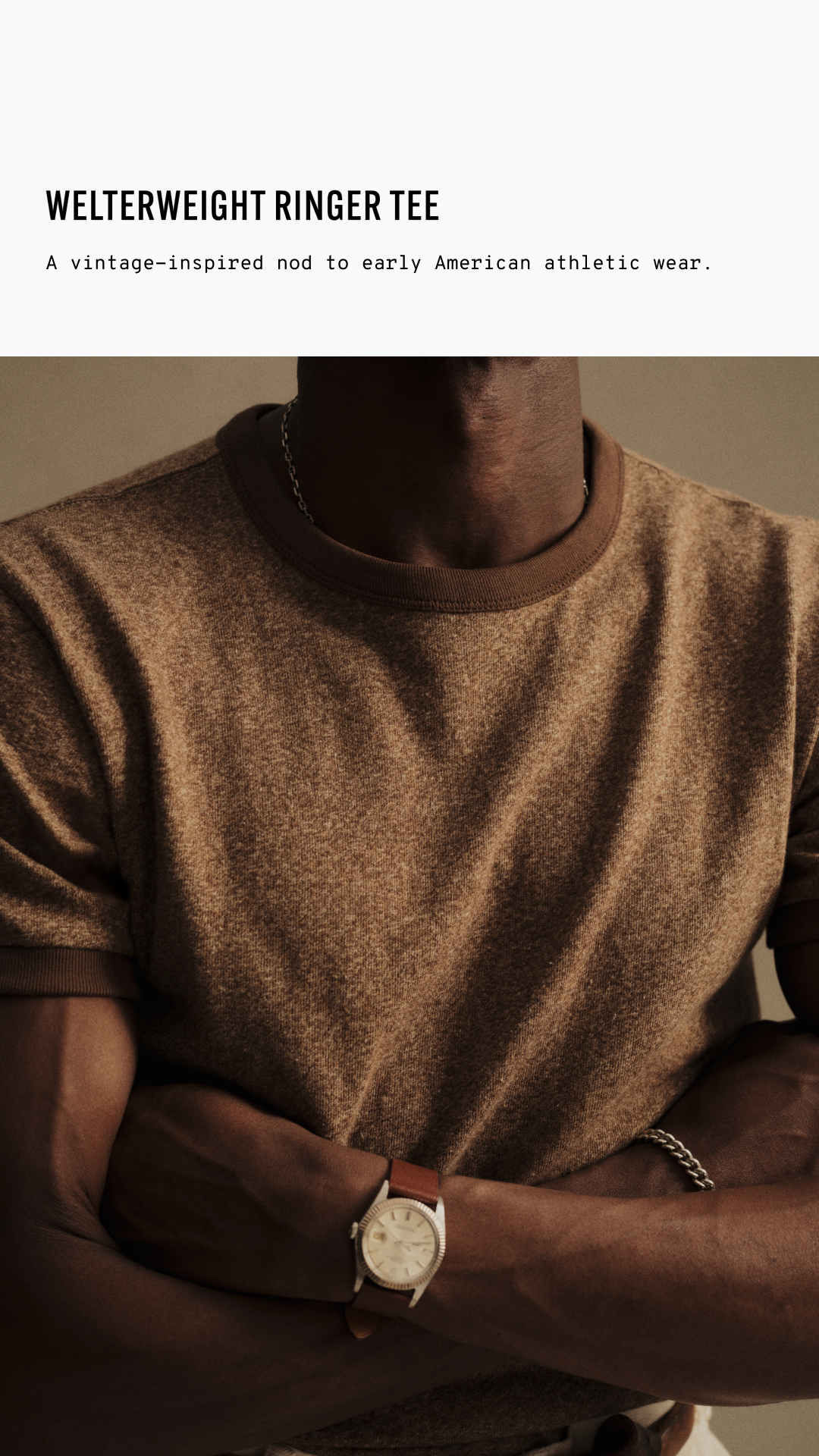 A vintage-inspired nod to early American athletic wear.
