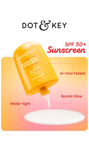 Sunscreen that feels light on skin, yet strong on sun!☀️
Meet SPF 50+ Vitamin C Sunscreen — your daily glow shield ✨

🌞 Water-light texture
🌞 Dewy, glowy finish
🌞 Reduces dullness
🌞 No white cast
🌞 Hydrates lightly
🌞 Non