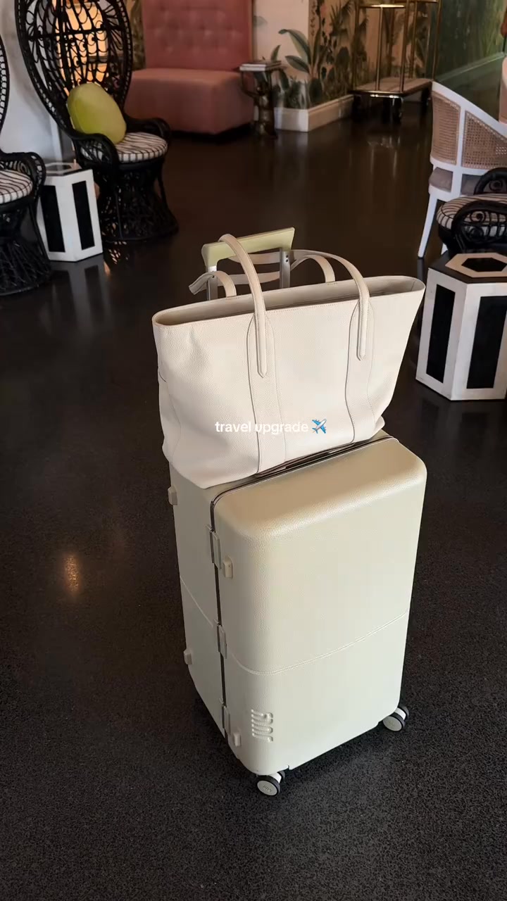 July's Eden Collection is my new travel essential. The Checked Trunk rolls effortlessly, looks stunning, and all the compartments mean everything has a place now. Paired it with the Leather Tote and my whole travel setup