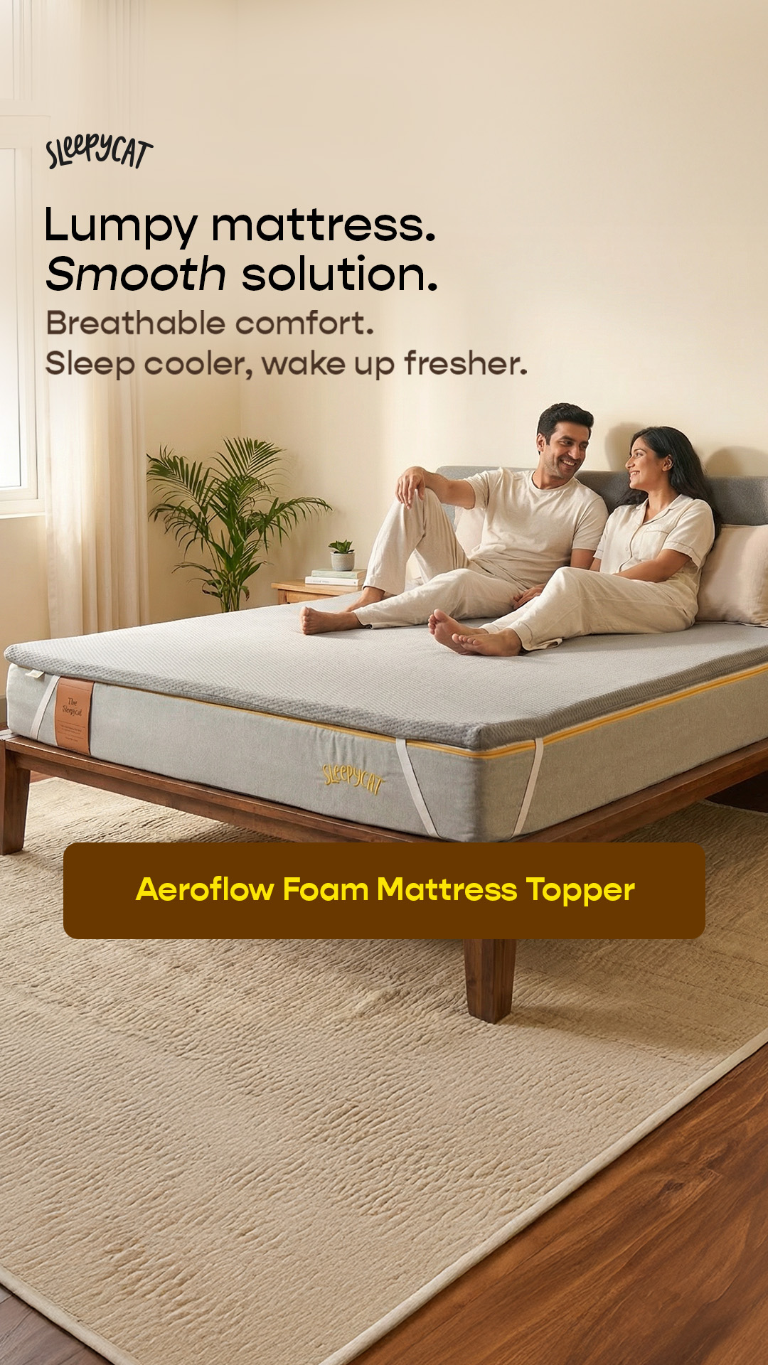 Upgrade your mattress with a soft, breathable topper designed to reduce heat and add responsive comfort.