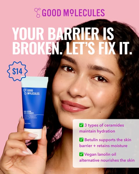 Your skin is crying for help.

Ceramides to the rescue!

✅ Soothes on contact
✅ Protects all day
✅ Rebuilds overnight

Only $14. Order today.