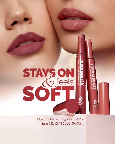 One swipe. All-day slay 💋🔥
Choose from 9 vibrant matte shades 🌈 enriched with Avocado Oil 🥑 & Vitamin E 🌿
Lightweight, smudge-free & longstay for up to 12 hours ⏳
No toxins ❌ Just color + care 💄✨