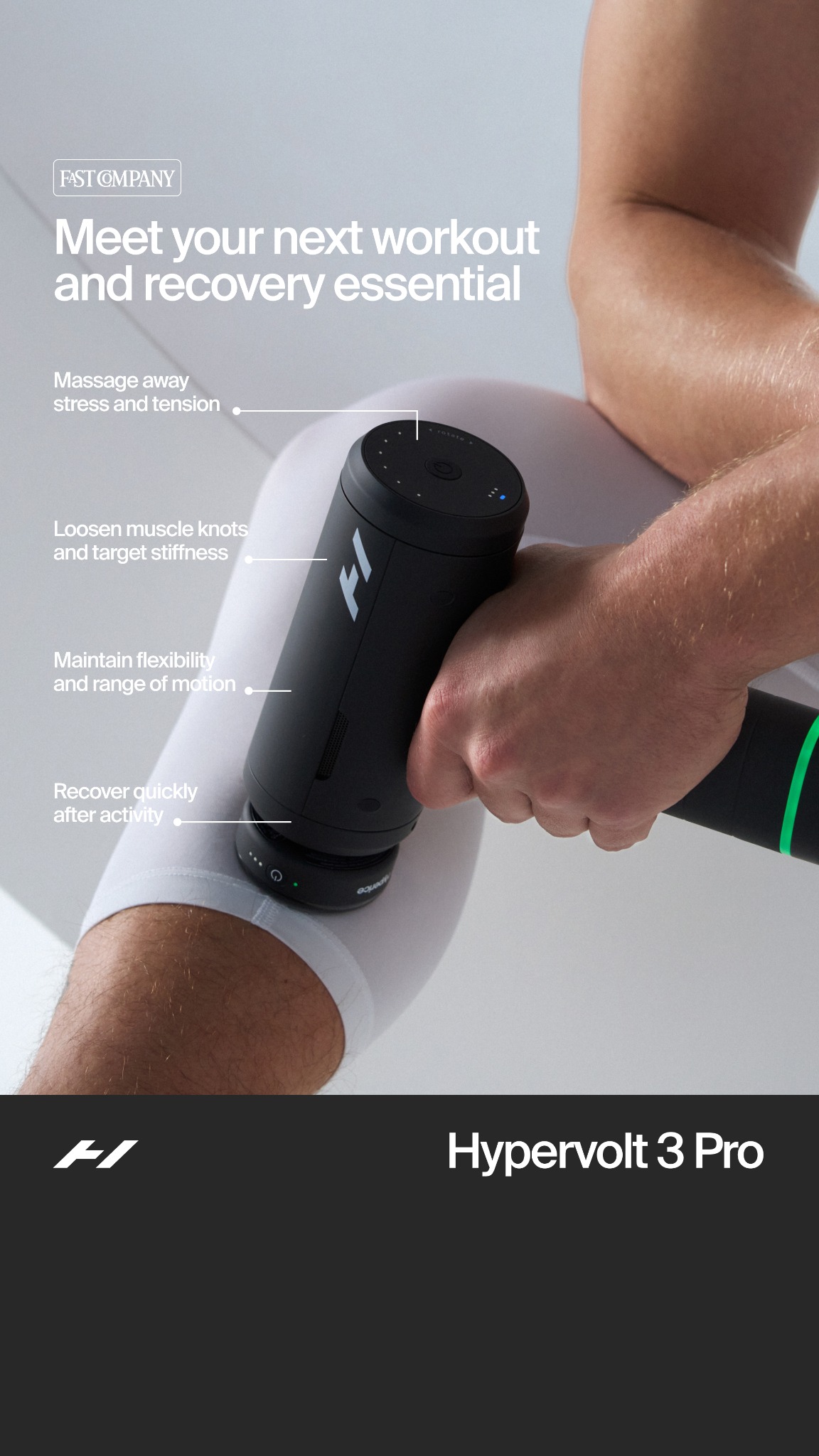 Your ultimate workout and recovery companion 💪
Hypervolt 3 Pro keeps muscles ready, performance sharp, and recovery fast. Made for those who push limits.