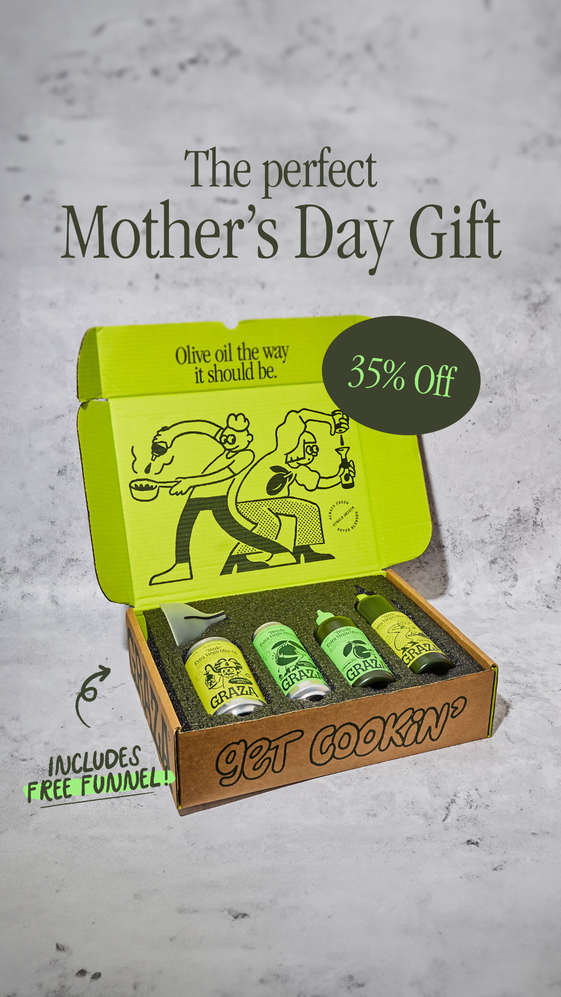 The best Mother’s Day gift? Crazy fresh Extra Virgin Olive Oil!

🫒 Single origin, single varietal, & cold-pressed
🫒 A harvest date on every bottle
🫒 “Sizzle” for cooking, “Drizzle” for finishing
