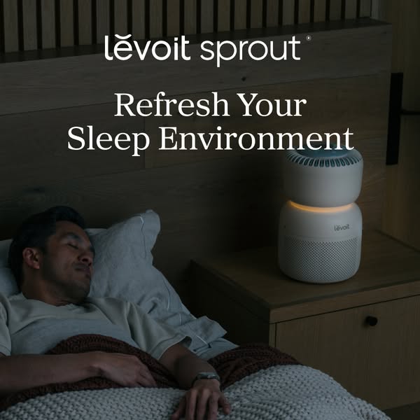 Levoit Sprout® helps optimize your sleep routine with white noise, a blue light-free night light, and smart personalization.