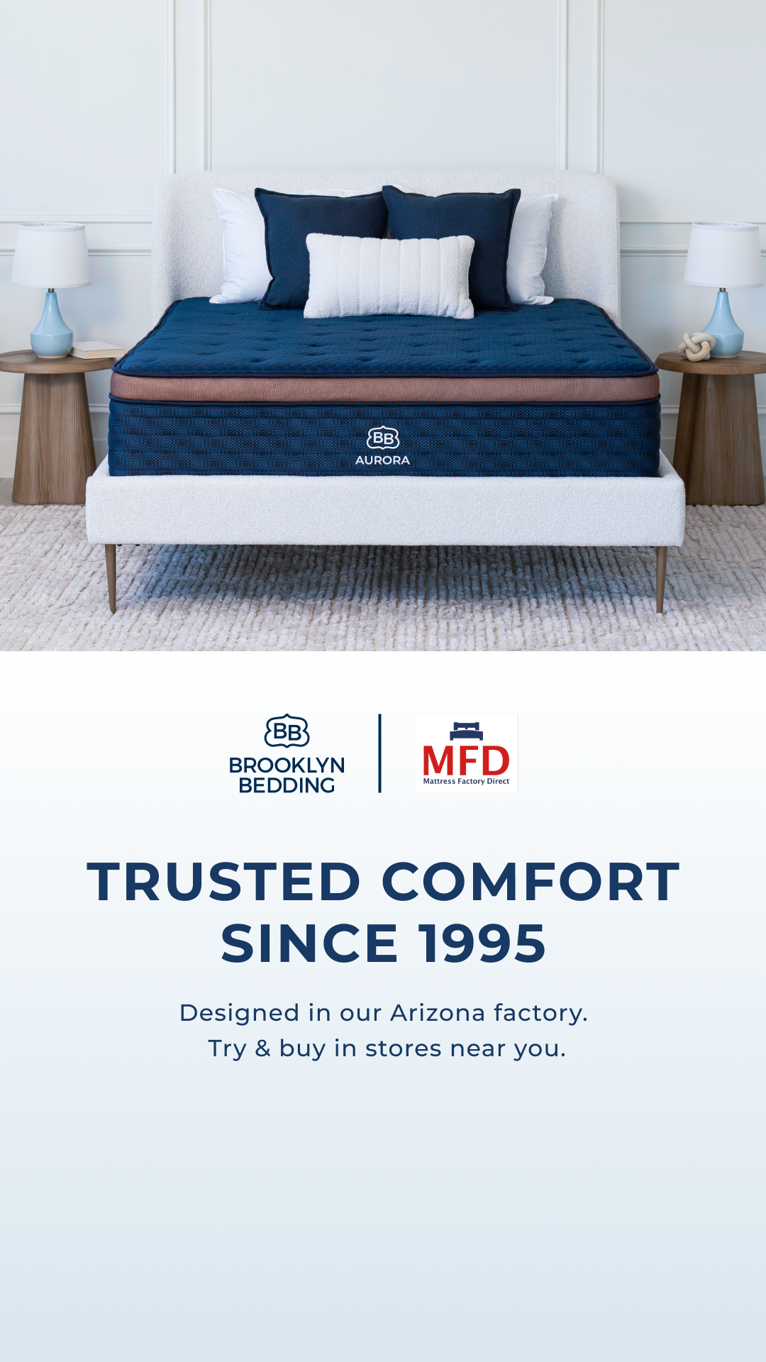 Try our award-winning Brooklyn Bedding mattresses in-store at Mattress Factory Direct in Cleveland! Visit a partner showroom near you.
