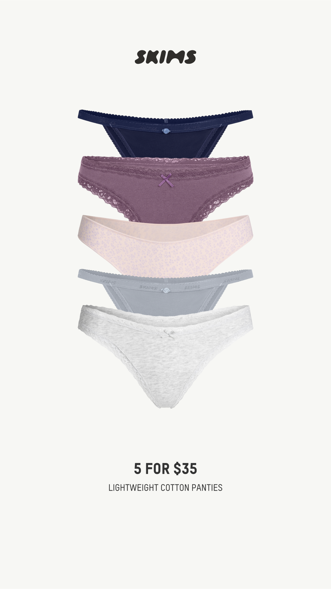 Bundle and save on the sweetest panties. Shop new Lightweight Cotton for airy comfort!