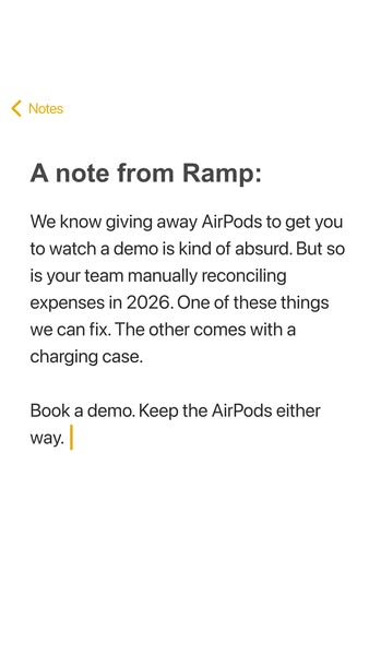 Get AirPods Pro when you take a demo with Ramp