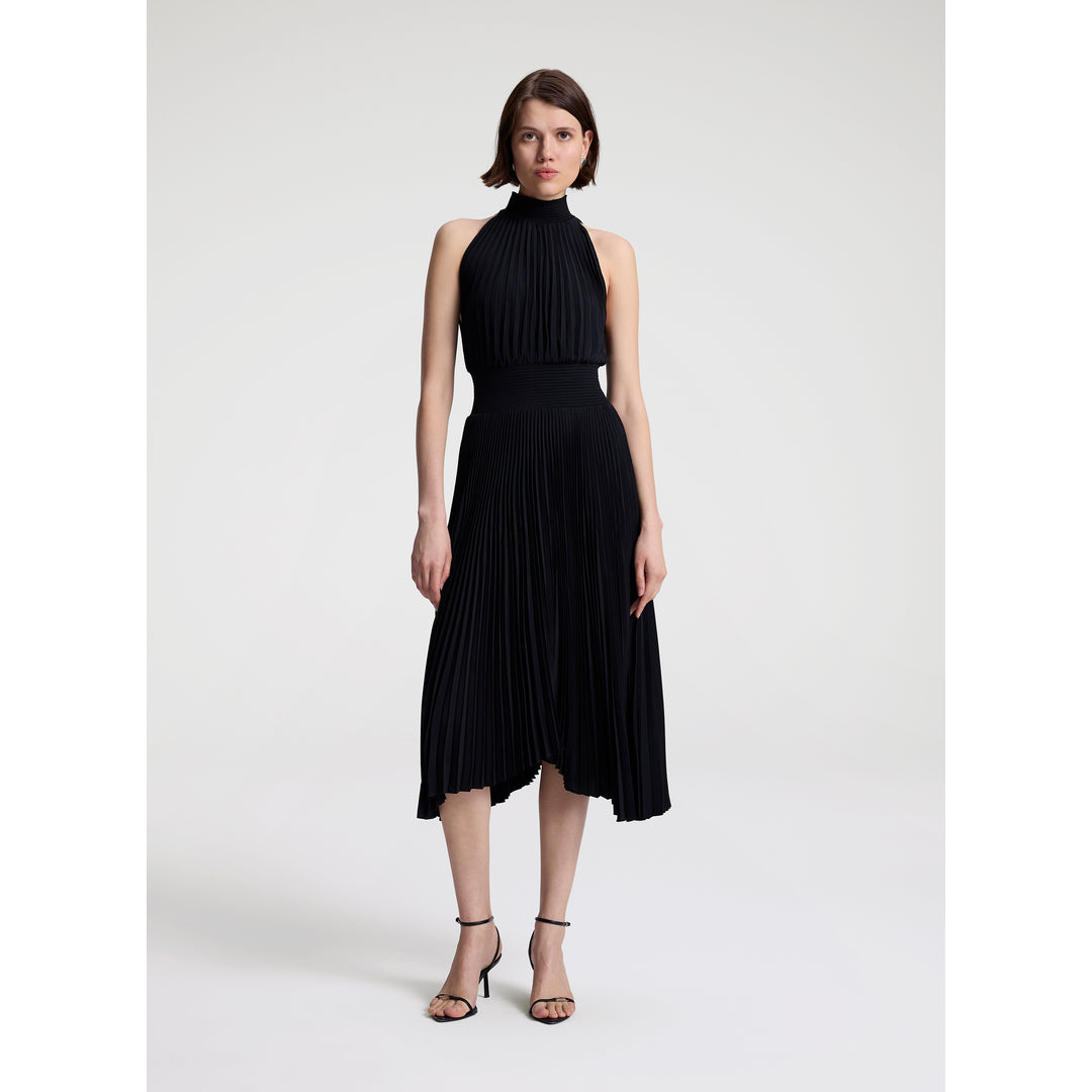 Renzo Matte Pleated Dress