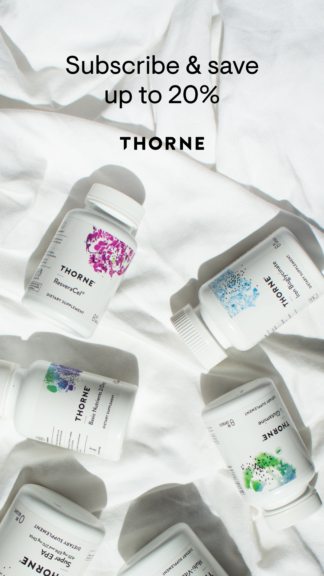 Save up to 20% when you subscribe to Thorne