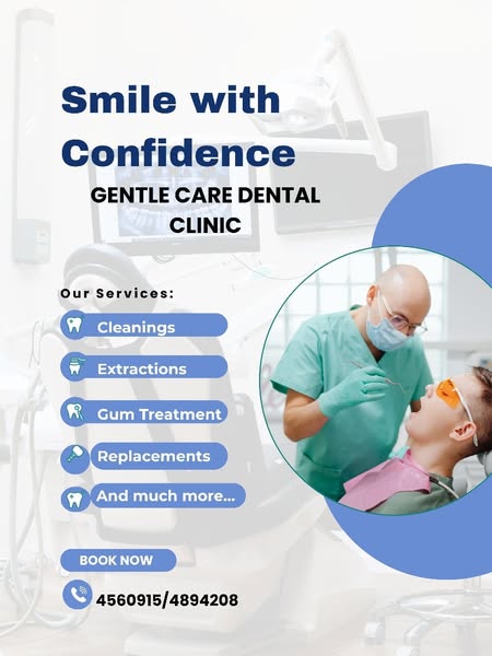 Gentle Care Dental Clinic offers a wide variety of services including: Professional Teeth Whitening, Cleanings, Gum Treatment, Fillings, Root canals, Extractions, Tooth Replacements and much more...
CALL US at Tel # 1 75