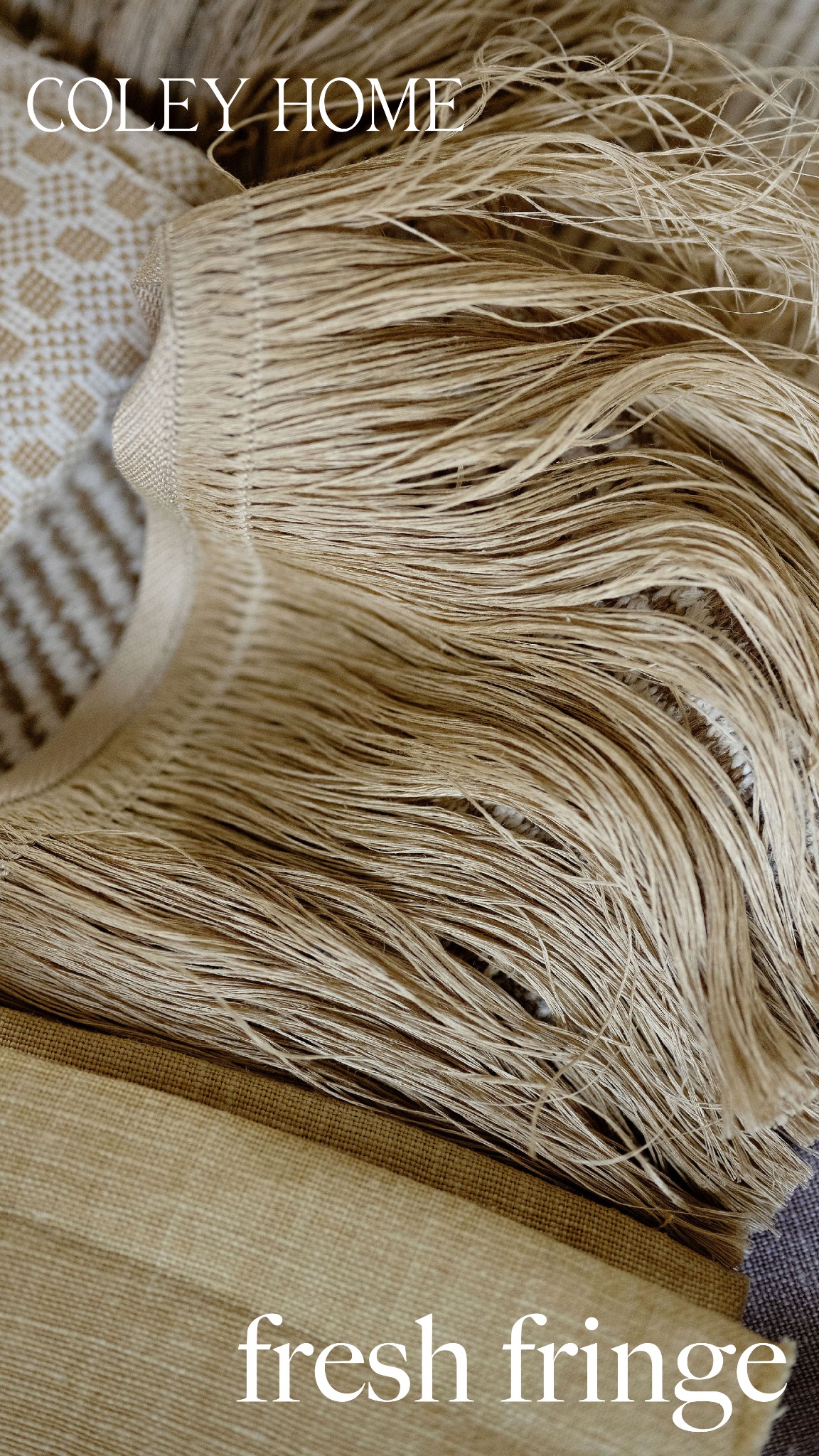 Fresh Fringe 🙌 Add a touch of glamour to select pieces with our linen fringe! We love our eight beautiful colorways paired with a textured fabric or a fun print. Start dreaming up your own piece on your website and get d