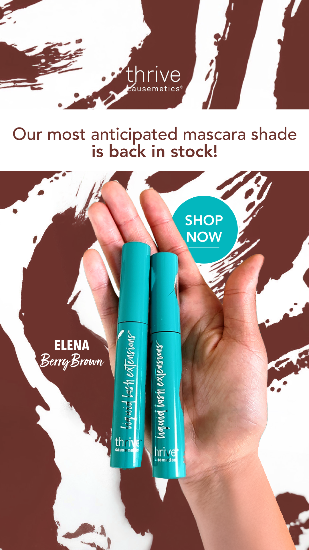 You asked, we listened — Elena is BACK! 🤎✨ Our award-winning Liquid Lash Extensions™ Tubing Mascara in Berry Brown is officially restocked. Get yours before it’s gone (again).
