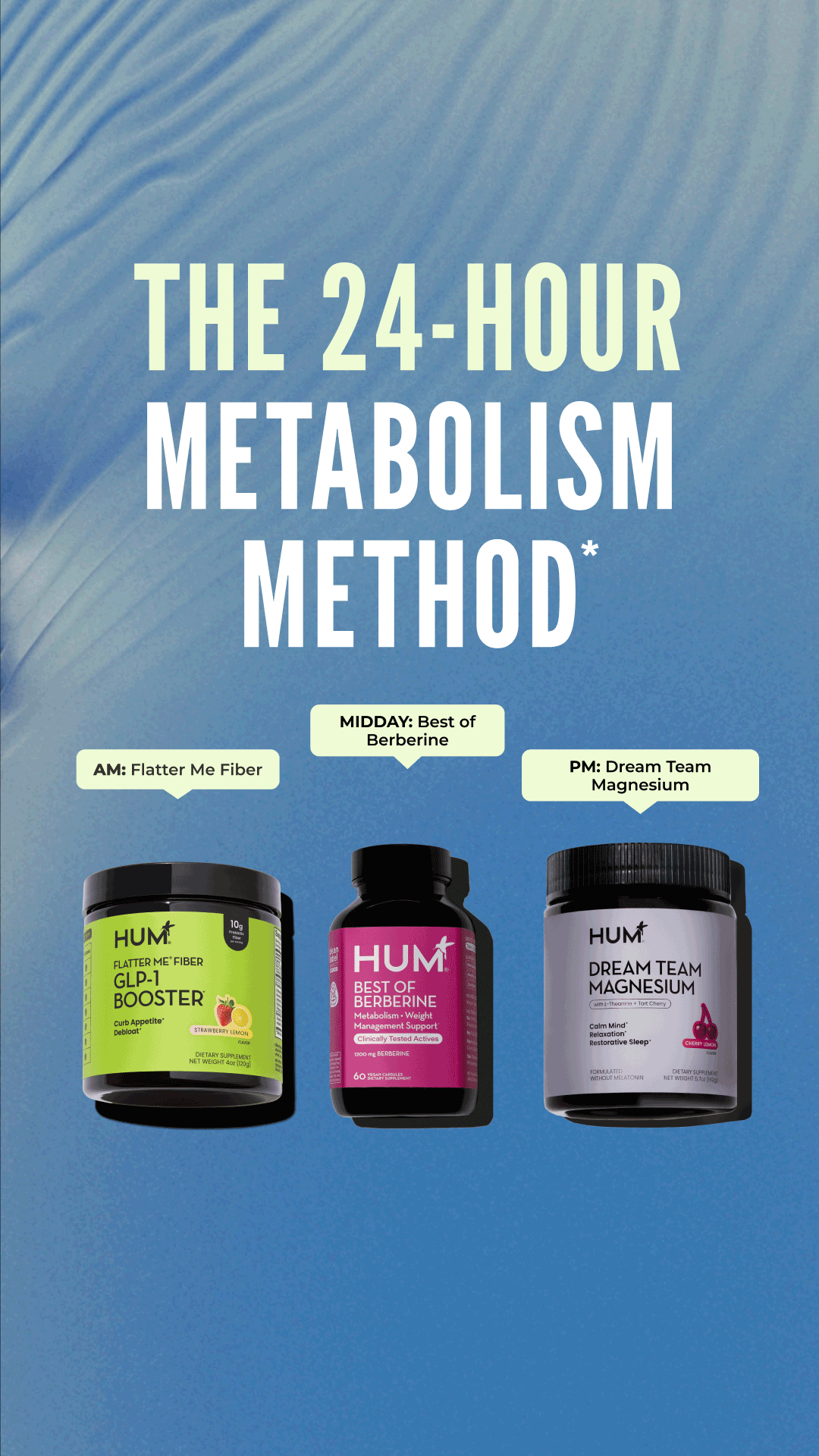 Your day-to-night routine, locked in for 2026. The Metabolism Method Bundle features three bestselling supplements for sleep, metabolic, and GLP-1 support.