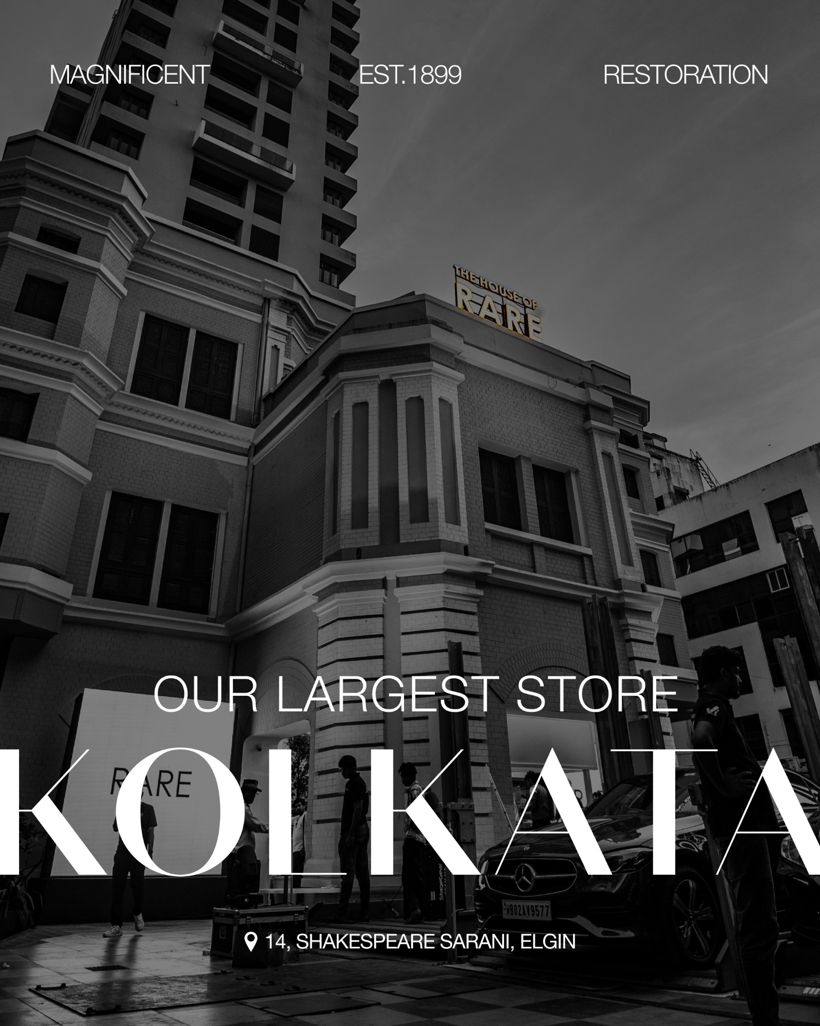 Introducing the Largest Rare Store, Kolkata!

A magnificent restoration of a 126-year-old heritage landmark, now reimagined as a Rare experience larger than life.
Step inside and be part of history — where timeless archi