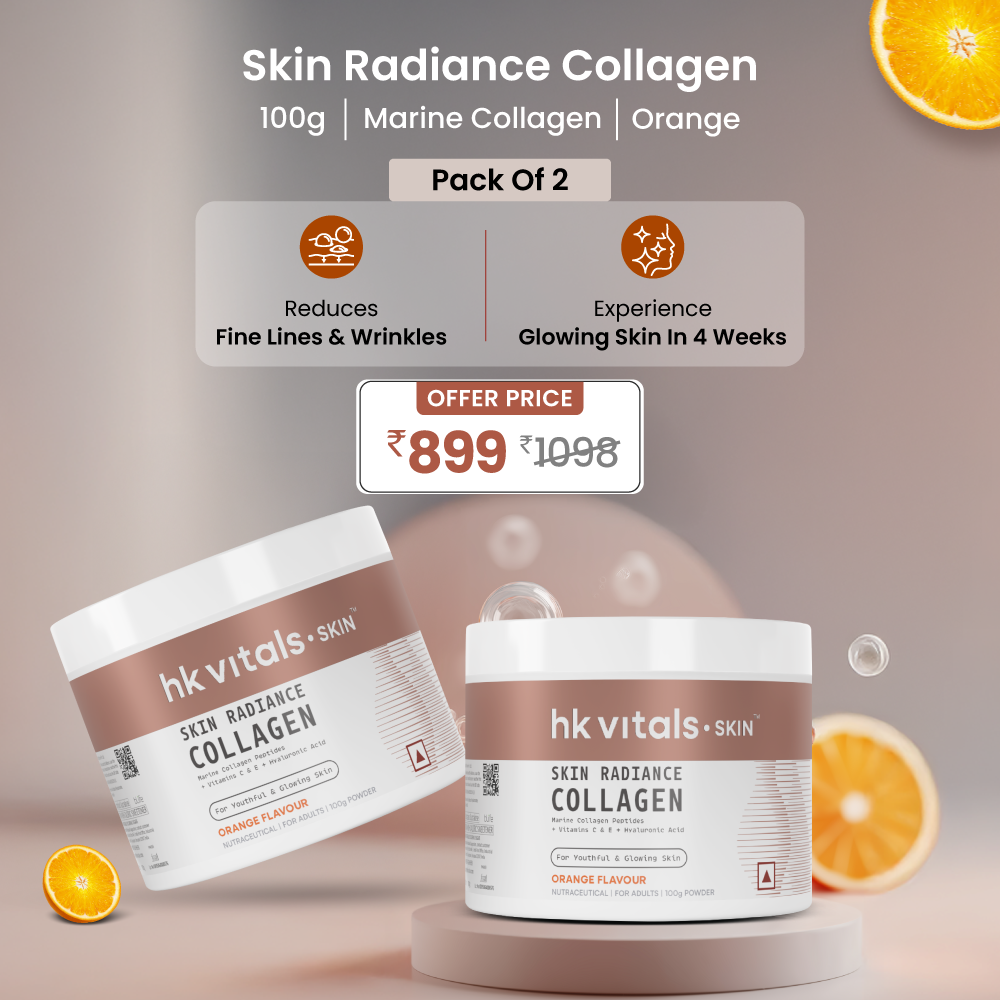 ✨Keep Your Skin Hydrated With HK Vitals 100g Skin Radiance Collagen For Youthful Skin. 🛒Order Pack Of 2 At Rs. 899 Today. 💰