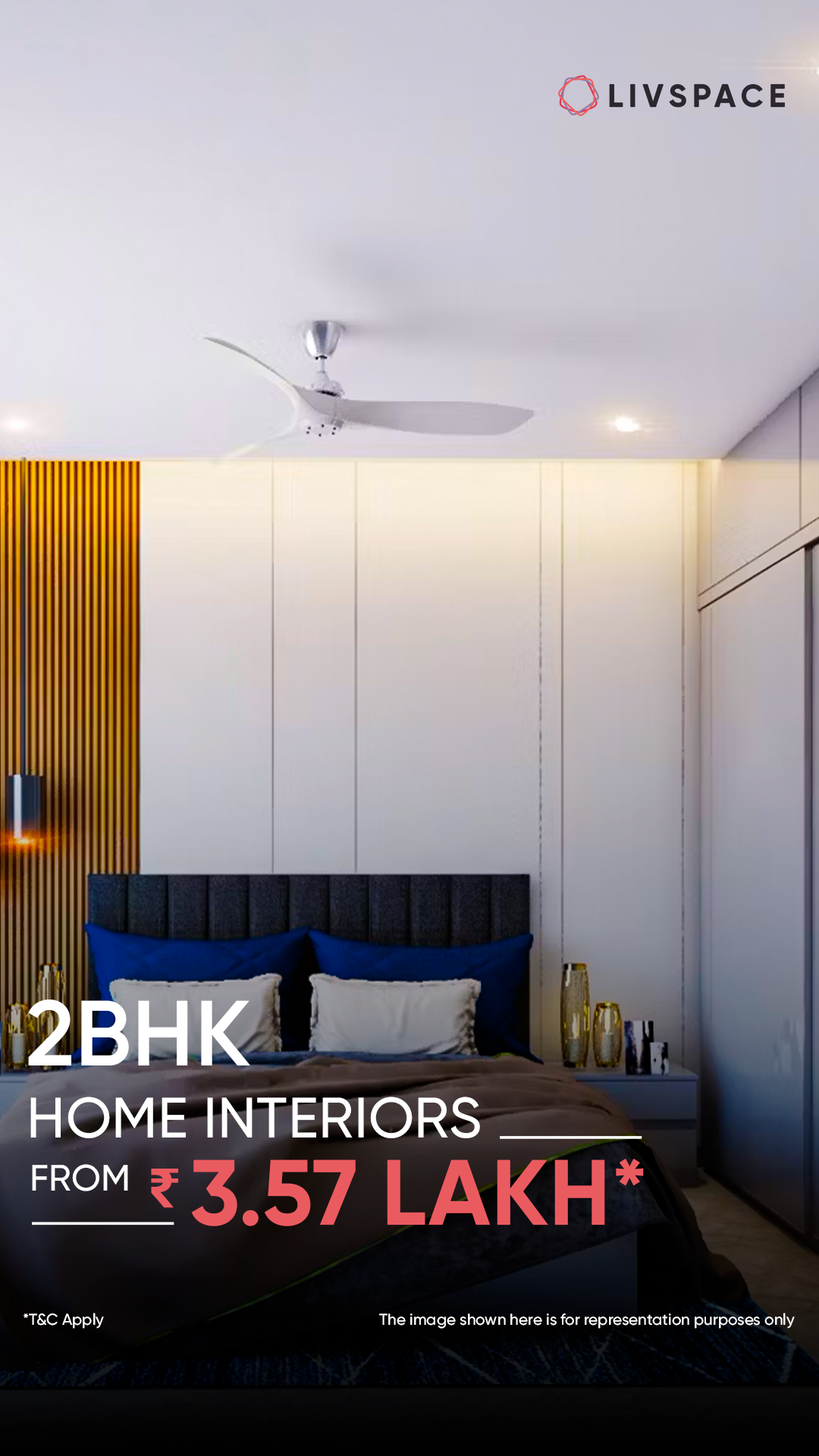 Your search for the perfect home interiors ends now! Get your dream 2BHK interior packages done from Livspace, starting at ₹3.57 Lakh!*
*The pricing is subject to catalogue changes*

🚚 45-day installation*
✅ 146-quality 