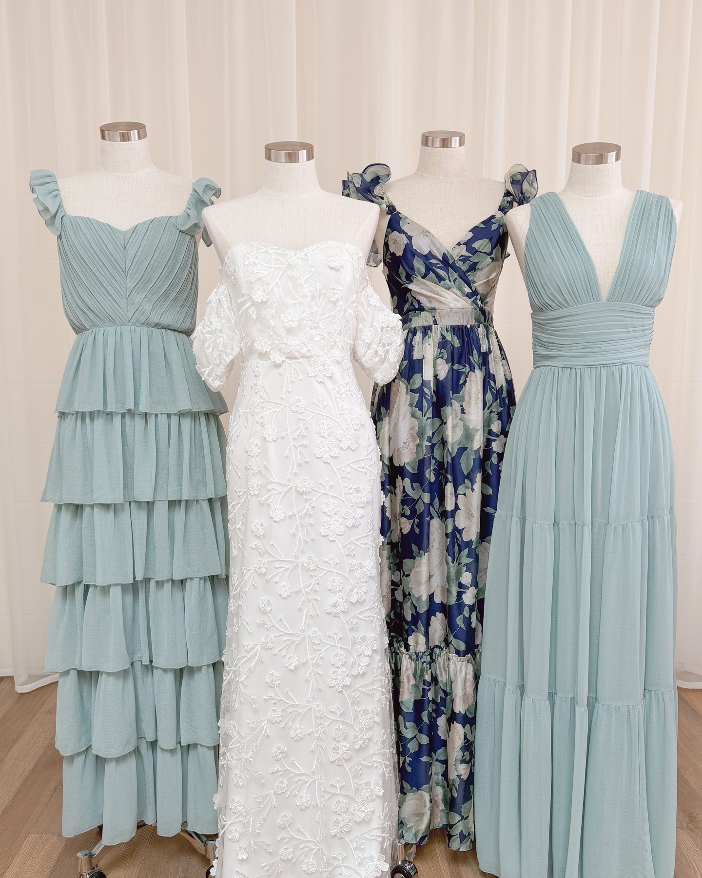we're still not over mismatched bridesmaid dresses 😍  swipe to see some of the current color palettes we're crushing on for spring and summer weddings 💒 and tap the link in our bio to shop 💗 #lovelulus