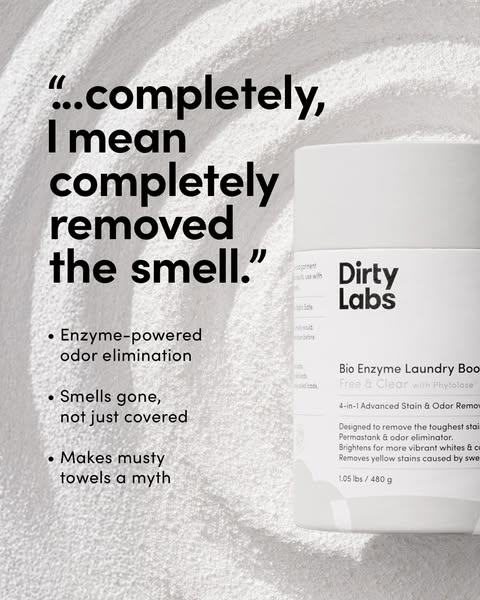 Clean: nothing left behind.