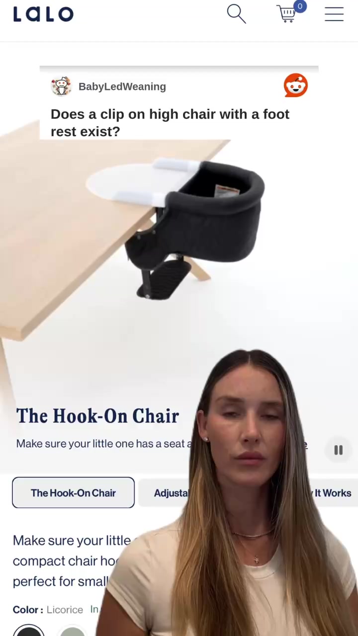 Proof that the perfect hook-on chair actually exists. With an adjustable footrest that grows with your little one, mealtime on the go just got a lot more comfortable.