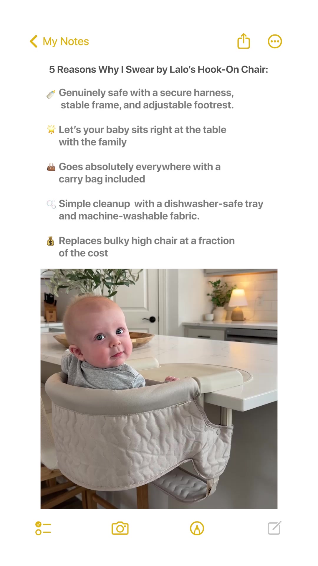 I'm an L&D nurse – so yes, I was skeptical about hook-on chairs 😅 Then I found this one 👇
👣 Adjustable footrest (only one that has it!)
🔒 Locks onto the table & doesn't budge
🧼 So easy to clean
✈️ Travels everywhere with