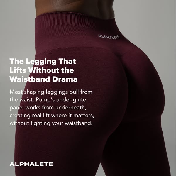 If you've ever pulled your waistband up mid-set just to get some shape back, this is the fix. 8 colors. Welcome to Pump.
