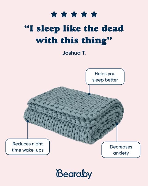 Hand-knitted weighted blankets