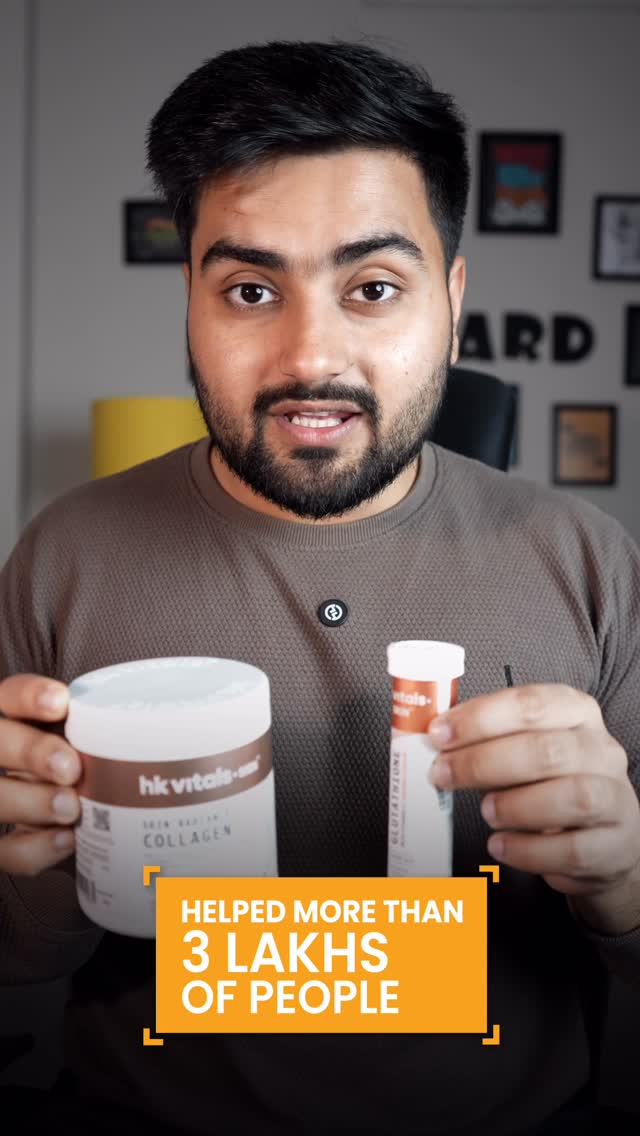 Yeh @hkvitals ka Collagen + Glutathione combo ne **3 lakh+ logon** ko dark spots, pigmentation aur dull skin se bahar nikala hai ✨
Skin ko bahar se nahi, **andar se nourish** karke deta hai real glow & firmness 💧
Marine 