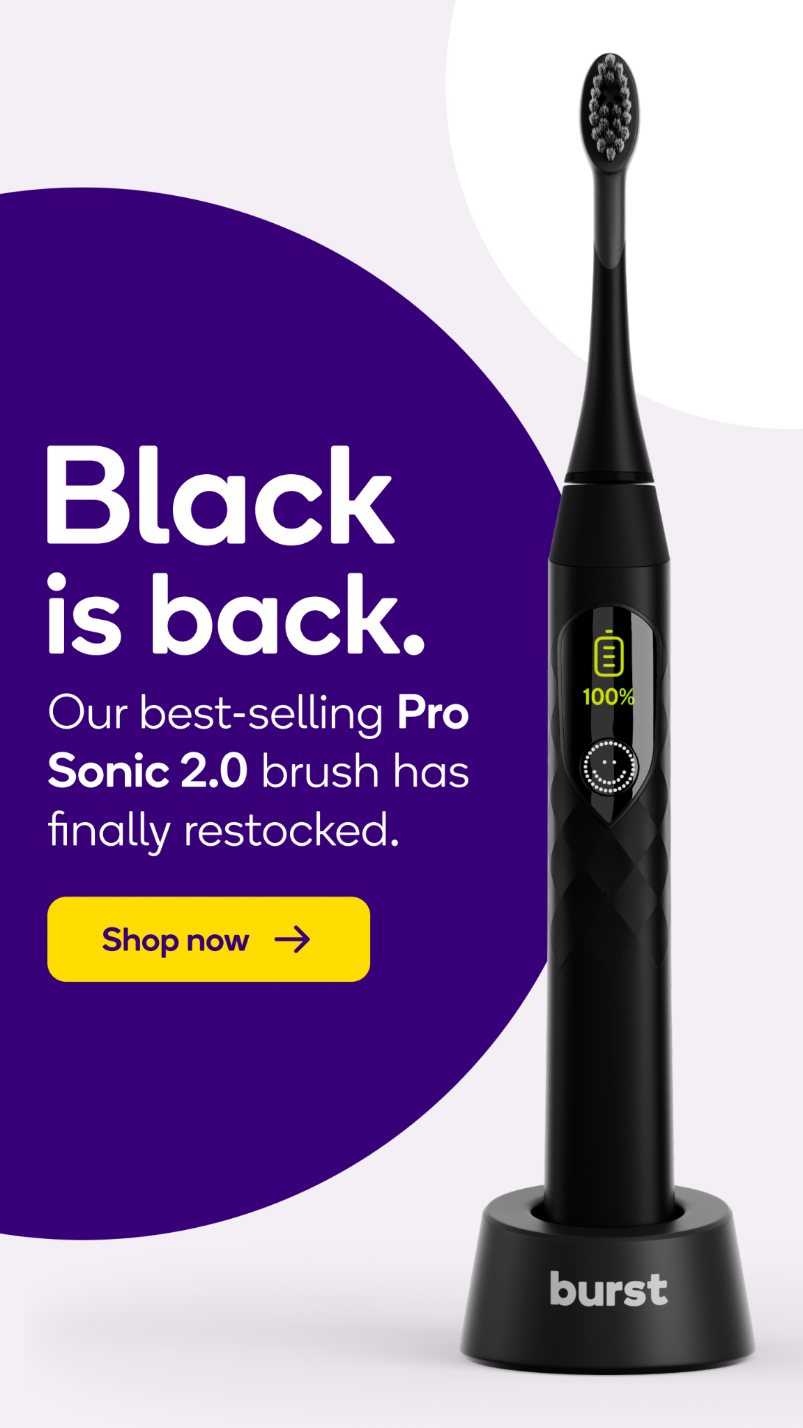 BACK IN STOCK  🖤✨ Shop The BURST Pro 2.0 - trusted by 40,000+ dental professionals and clinically proven to deliver a next-level clean.*