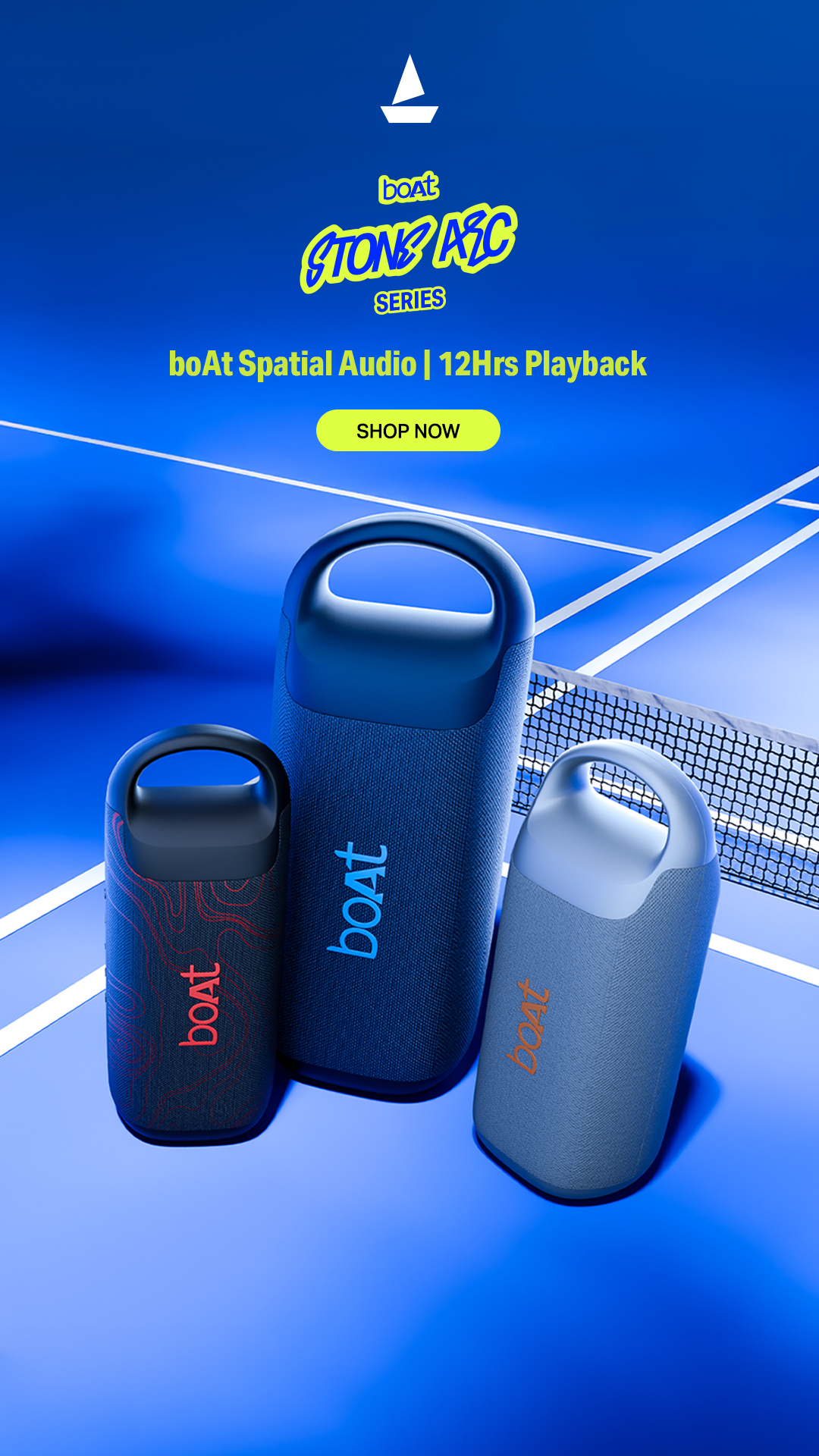 Sound that surrounds you, wherever you go. The Stone Arc Series brings boAt Spatial Audio, bold visuals and up to 12hrs playback for music that stays with you longer.​