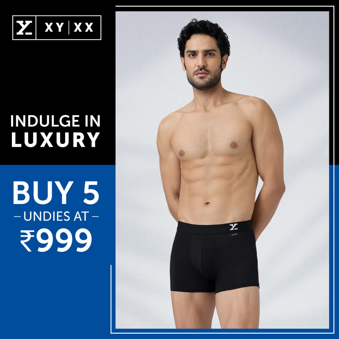 Aero Silver Cotton Trunks Black Knight