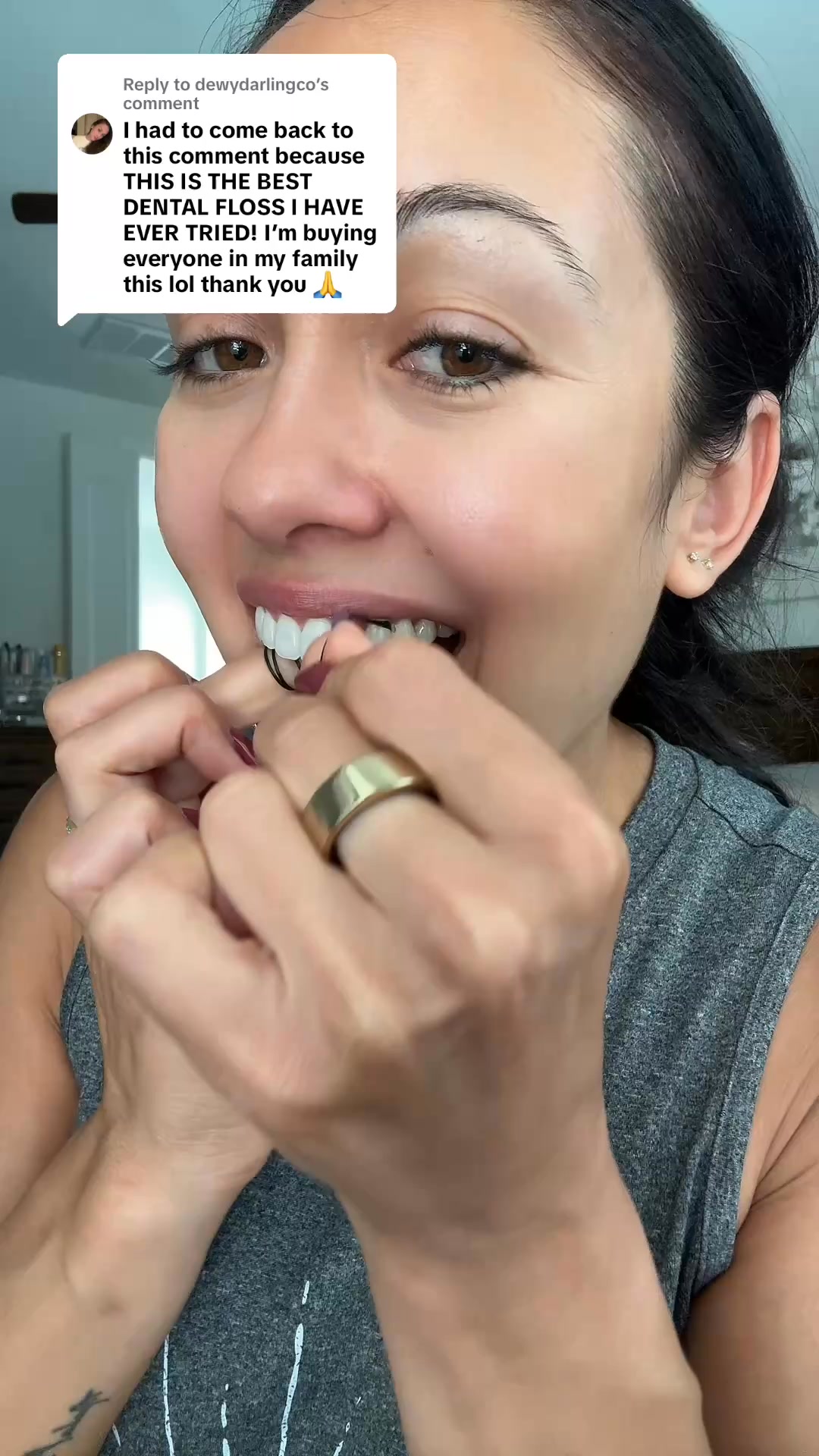 TikTok’s #1-selling floss 🦷✨Trusted by 40,000+ dental pros, our floss expands between teeth to remove 2x more plaque.