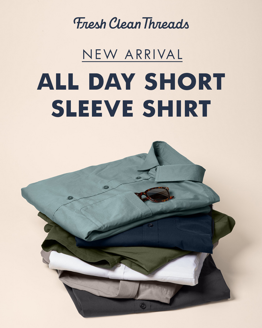 The All Day Short Sleeve Shirt is back in a fresh lineup of seasonal colors. Our classic button up, refined with lightweight, wrinkle free fabric and side pleats for a fit that’s comfortable in the chest and forgiving in