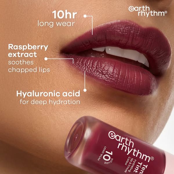 Earth Rhythm Tender Tint gives your lips and cheeks a natural flush with a soft, dewy finish ✨ Lightweight, blendable, and perfect for everyday wear. Shop now at Nykaa 🛍️