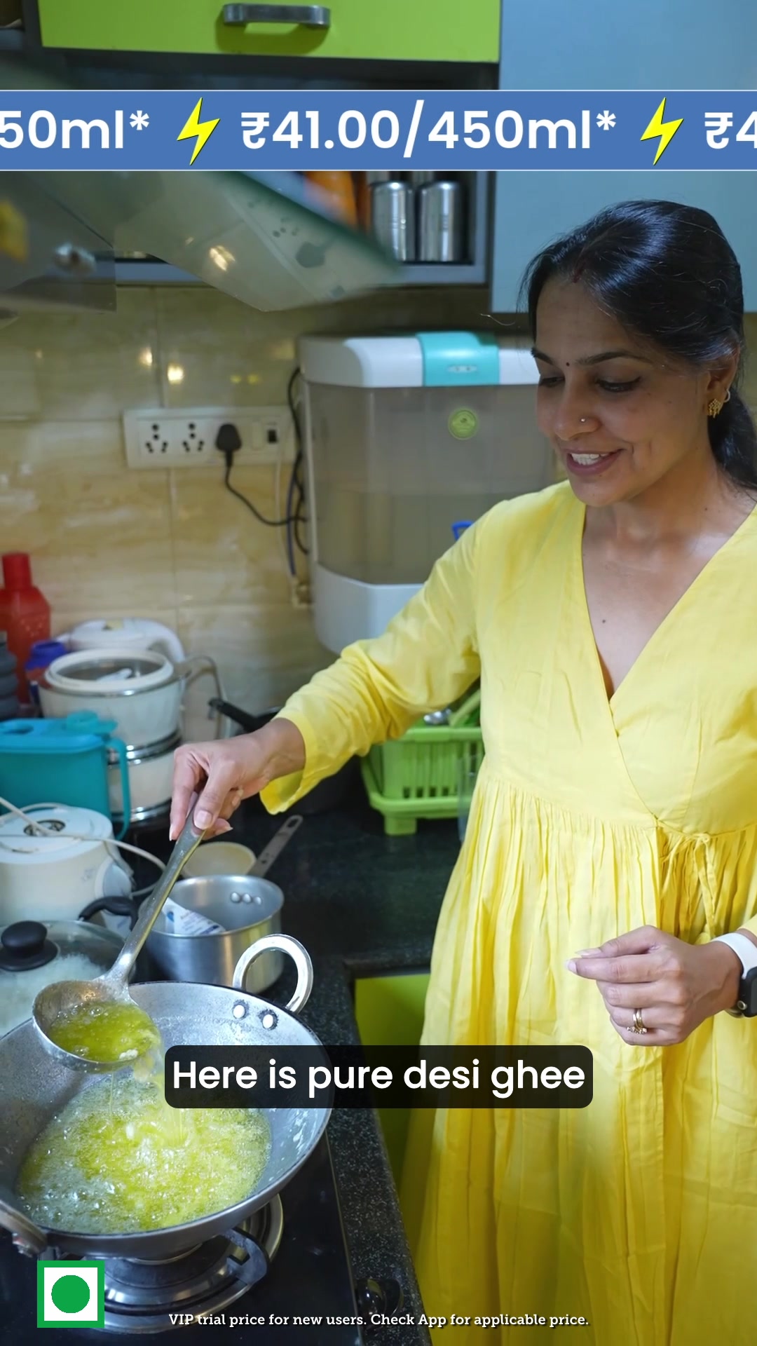 Pure Buffalo Milk ghar aayega, toh ghar pe hi banega shudh desi ghee, white butter, creamy curd, and so much more!

Start your subscription on the Country Delight App and get up to 40% OFF with FREE VIP Trial for new use