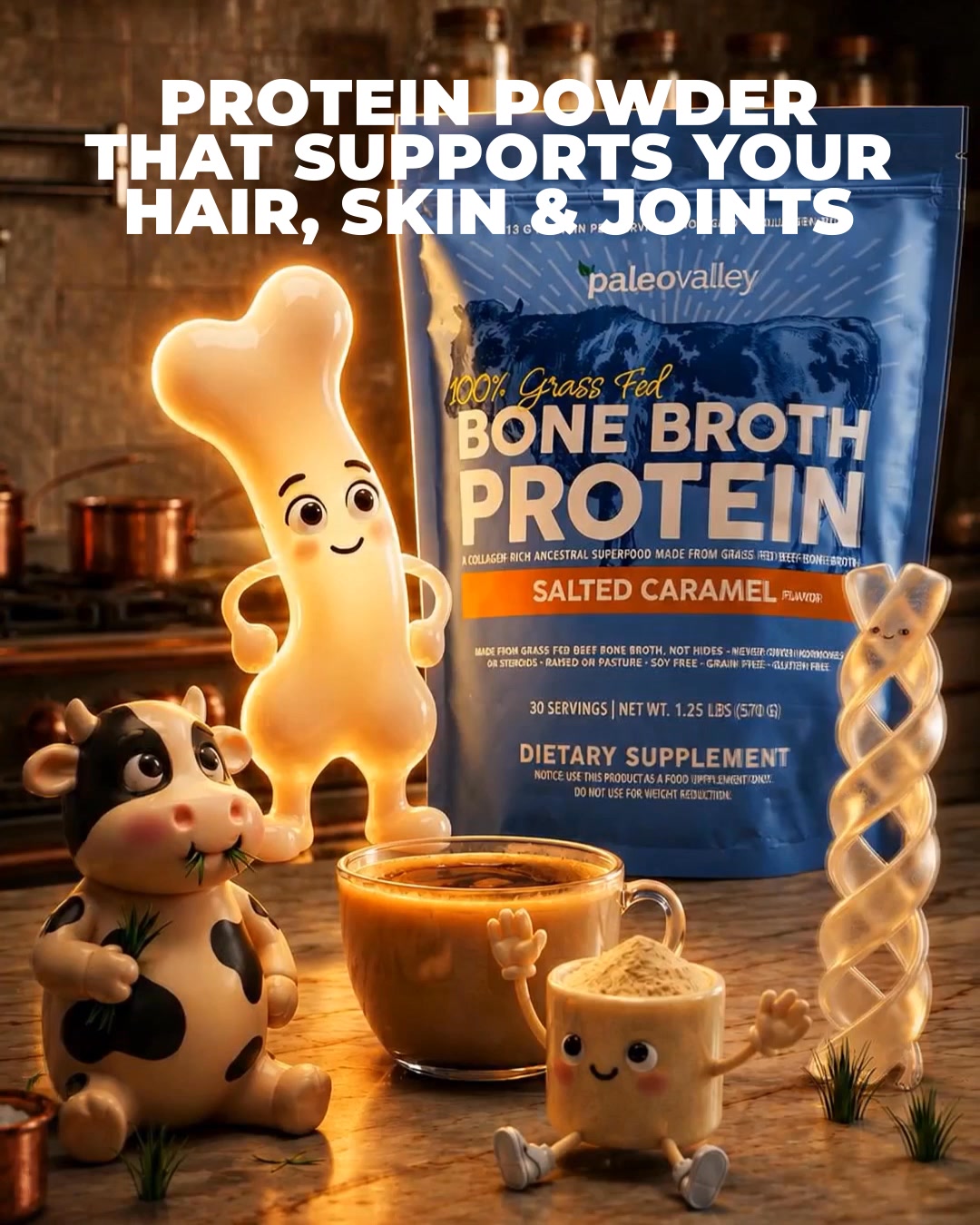 100% Grass Fed Bone Broth Protein