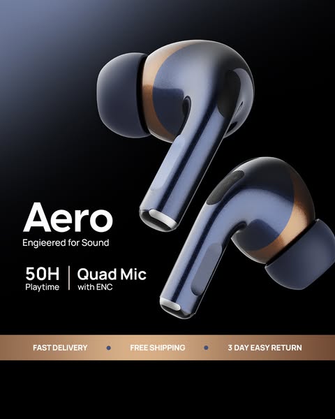 Unplug and unwind with 50 hours of non-stop music! 🎧 Enjoy uninterrupted beats with Fire-Boltt AERO's long-lasting battery. ⚡ Quick top-ups on the go, thanks to Fast Charging Case. Fine-tune your sound, tailor-made for y