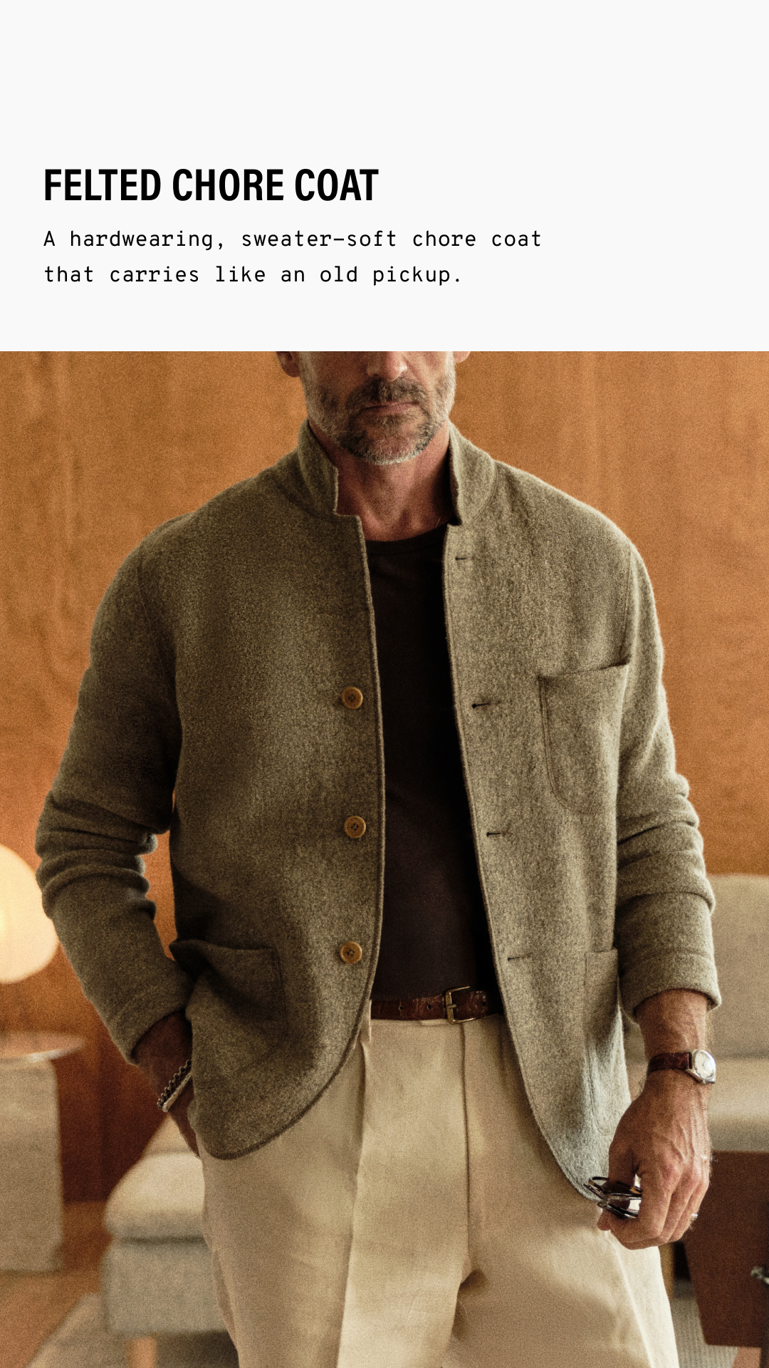 A hardwearing, sweater-soft chore coat that carries like an old pickup.