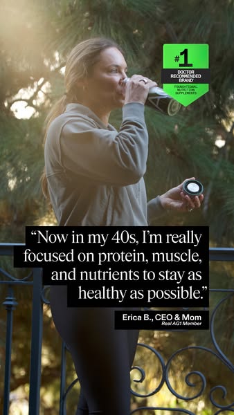 AG1 is the Daily Health Drink that fills nutrition gaps so you never miss a moment.