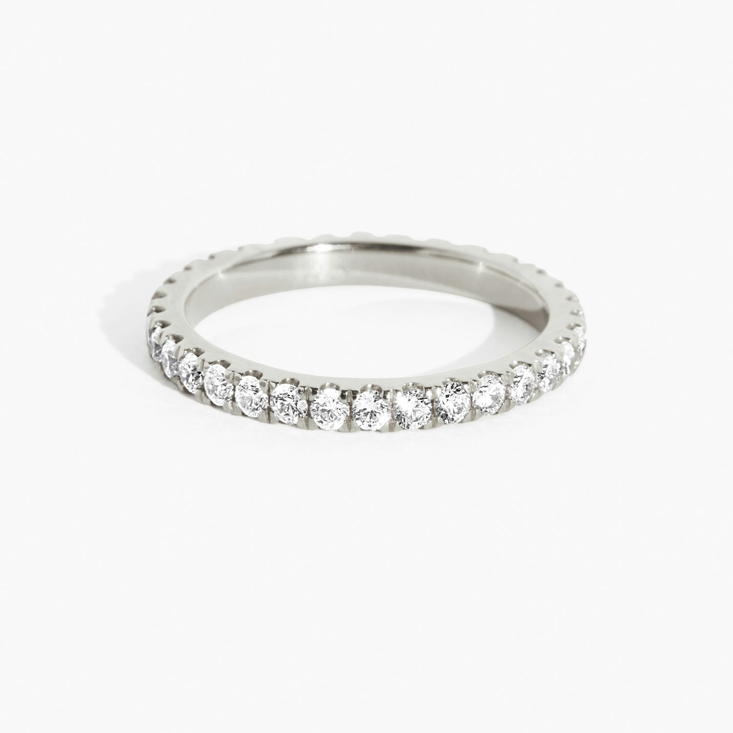VRAI The Infinity Round Brilliant Wedding Bands | 14k White Gold