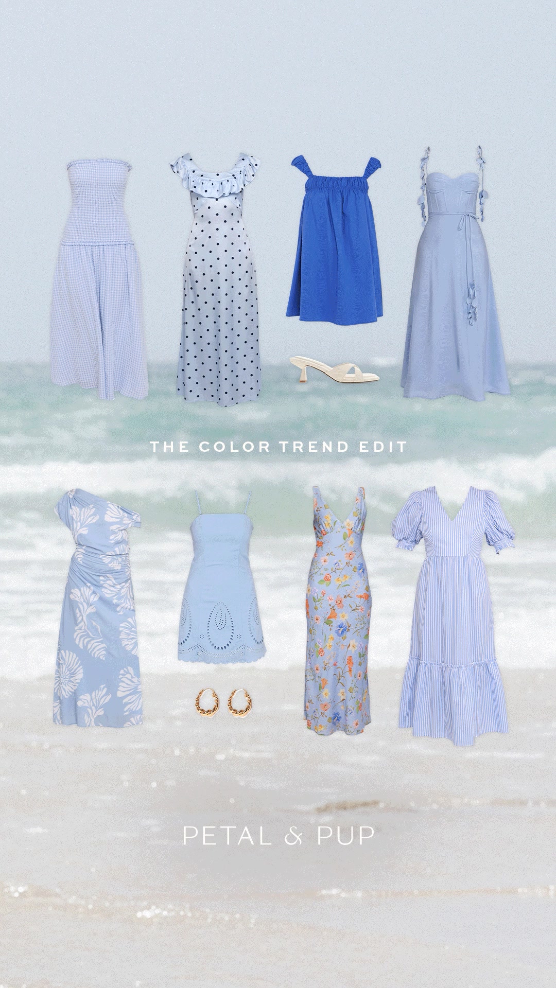 Meet the colors of the season. Soft pinks, butter yellows, fresh greens, cool blues and rich browns — the shades we’re wearing everywhere right now.